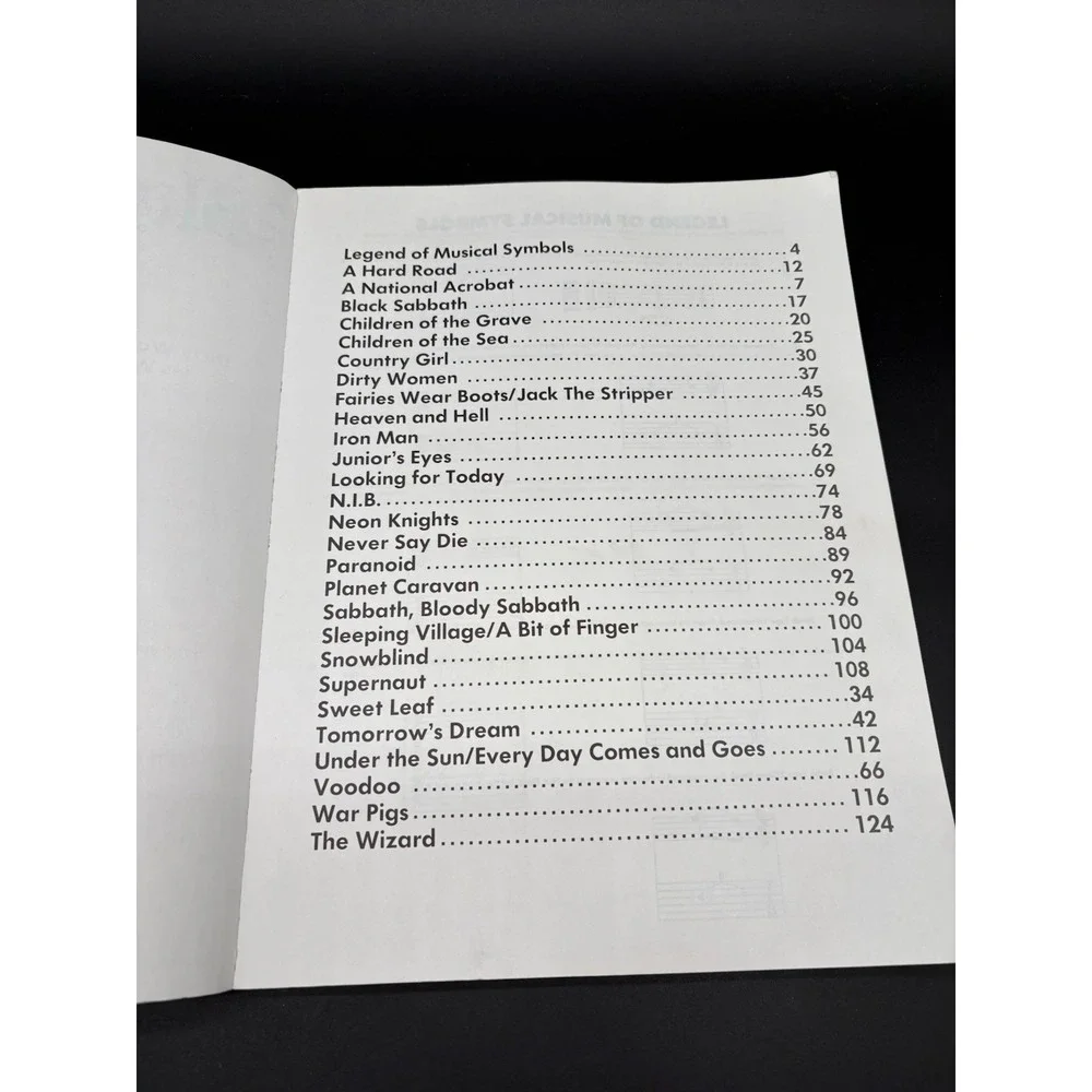 Black Sabbath Anthology Guitar TAB Songbook Amsco Ozzy Iommi Paranoid War Pigs